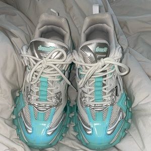 Acid green and grey balenciagas